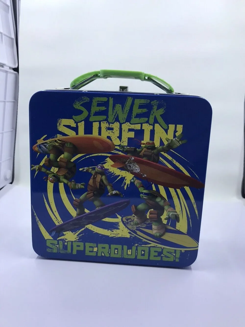 Teenage Mutant Ninja Turtles TMNT Sewer Surfin Superdudes Metal Lunchbox